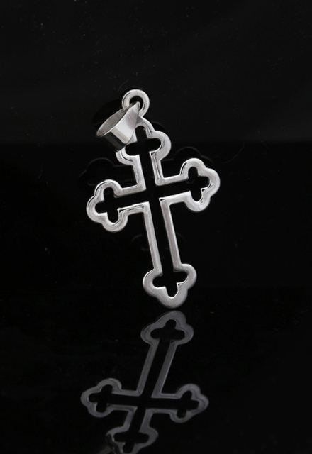 크로스 양각형 실버925  십자가목걸이 펜던트(Cross Vol.4)